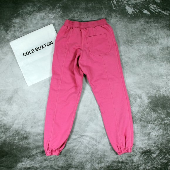 Cole Buxton Italic Logo Sweatpants • Candy Pink • Medium - Picture 6 of 7